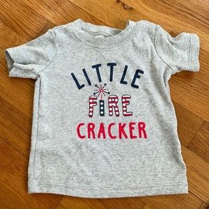 CARTER’S Grey 18 month Little Fire Cracker T Shirt